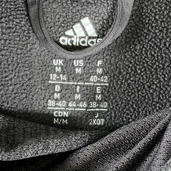 Women’s Medium Hoodie Adidas Climawarm Pullover Logo Activewear Sweatshirt Gray - Picture 9 of 11